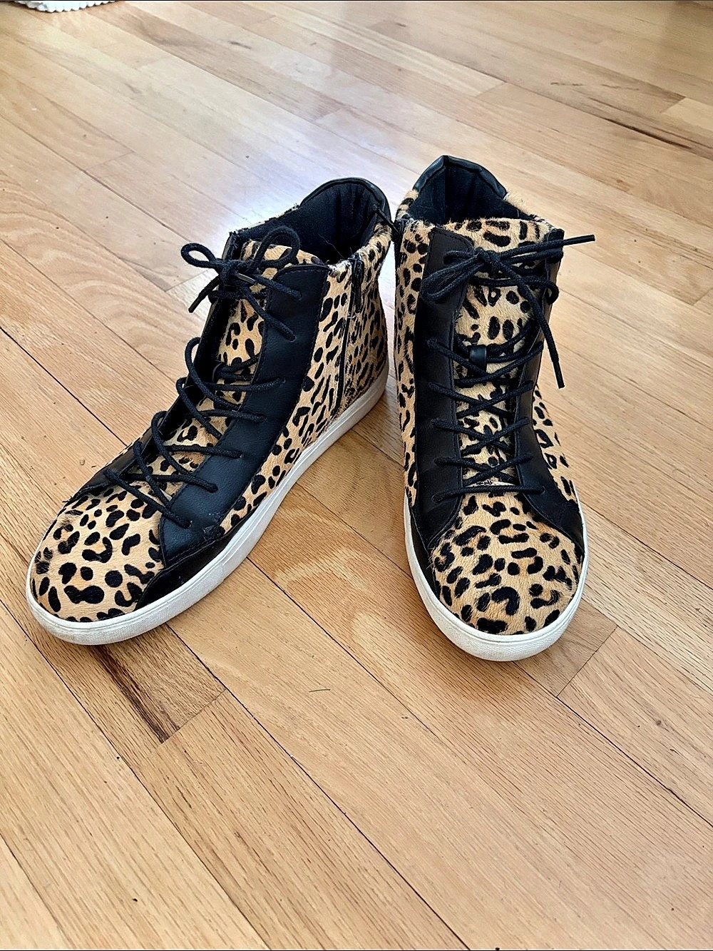 Leopard Print High Top Sneakers